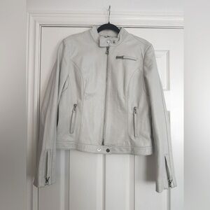 Rudsak “Lajour White Diamond Leather Moto Jacket NWOT